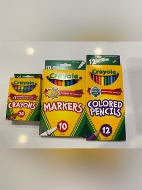 NWB Crayola Crayon, Colored Pencil, and Fine Line Marker Bundle